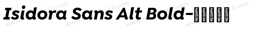Isidora Sans Alt Bold字体转换